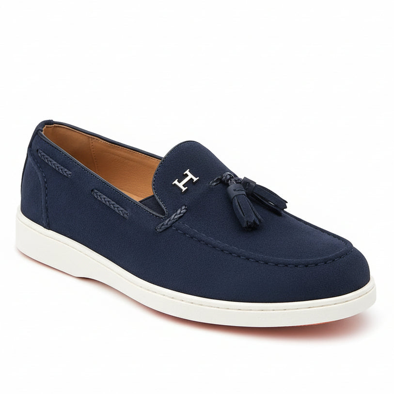 Premium Tassel Suede Loafers – Elegant Slip-On Smart Casual Comfort Shoes_SLK