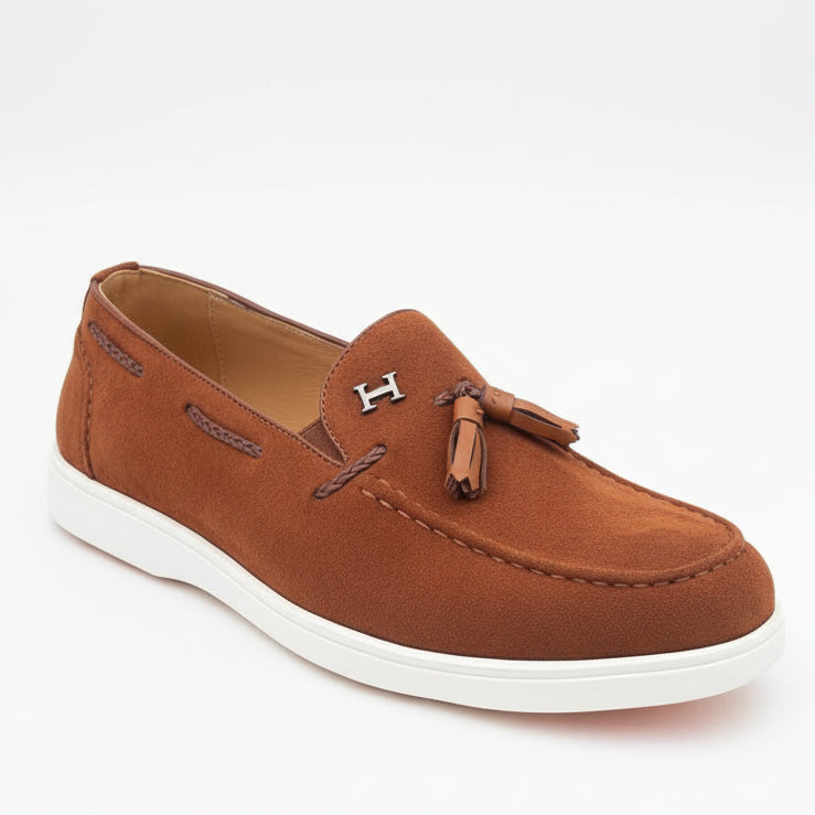 Premium Tassel Suede Loafers – Elegant Slip-On Smart Casual Comfort Shoes_SLK