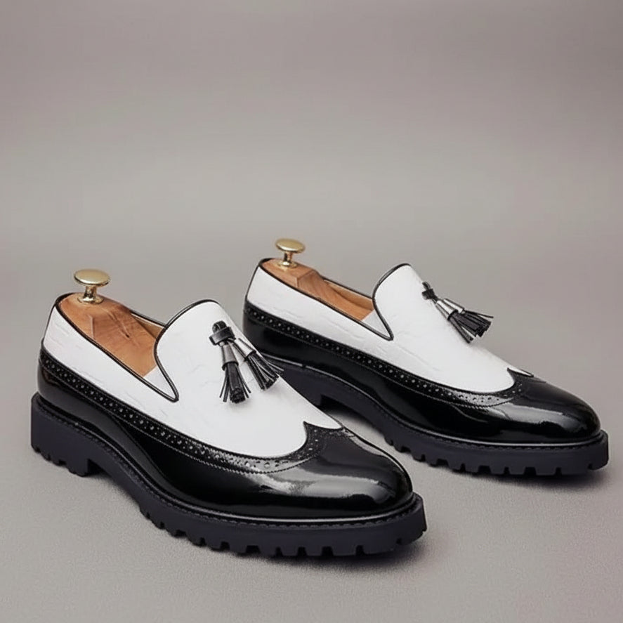 Monarch Glossy Loafers – Luxury Formal Slip-On Dress Shoes for Men_SLOZXAE