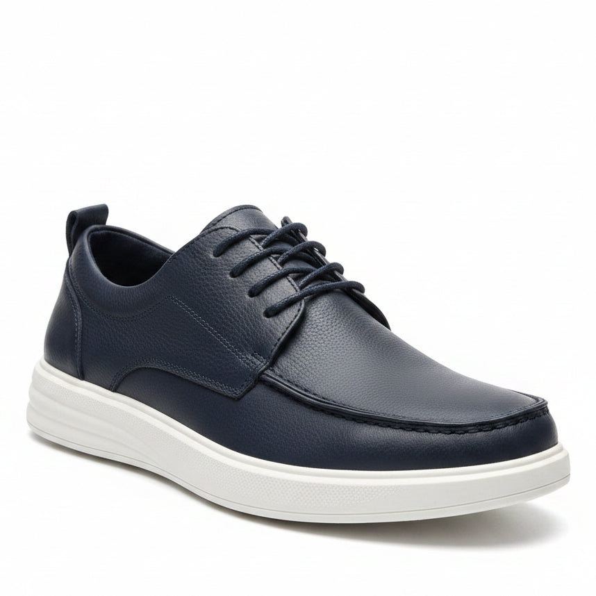 Men's black leather derby sneakers moc toe — Taptan Shop Kenya