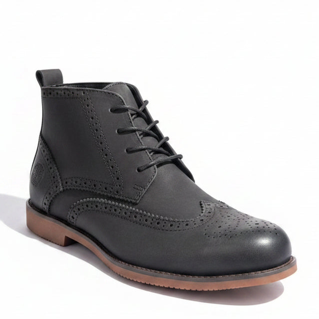 Dark grey nubuck with tonal flat sole & black laces