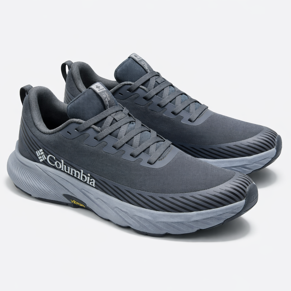 Dark grey ripstop mesh upper with grey midsole & Vibram outsole