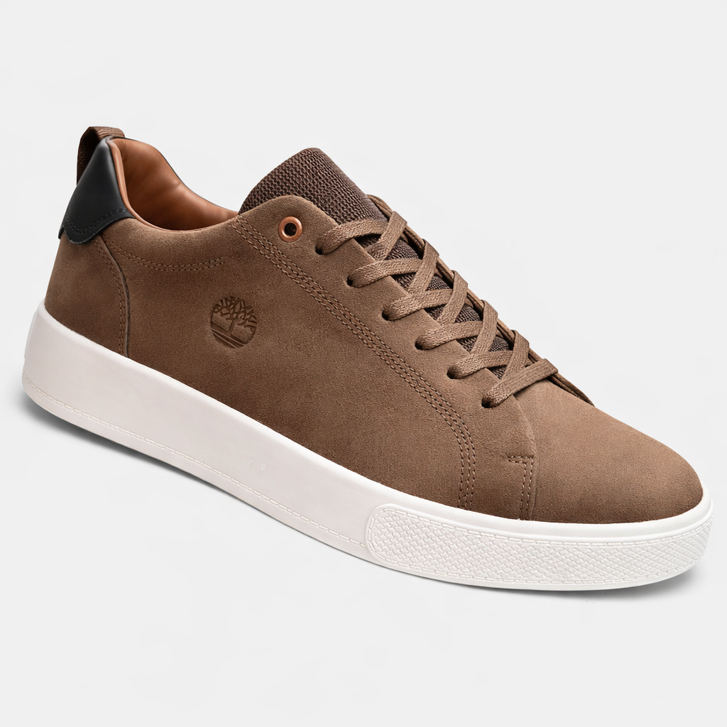 Timberland Premium Leather Low-Top Sneakers – Men’s Casual Comfort Shoes