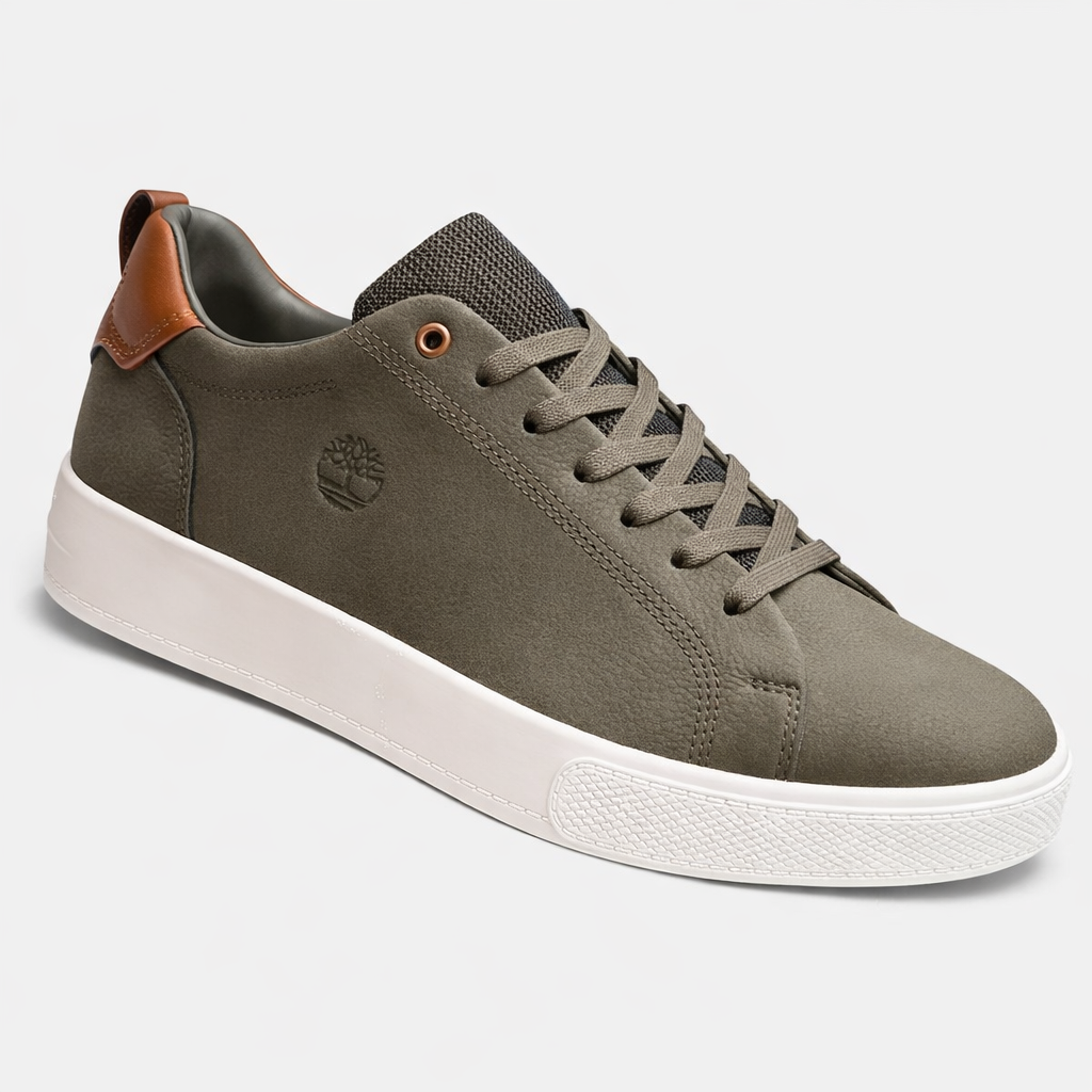Timberland Premium Leather Low-Top Sneakers – Men’s Casual Comfort Shoes