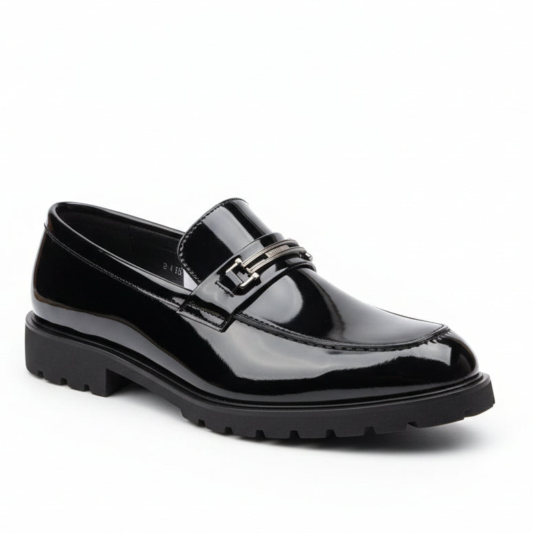 Monarch Glossy Loafers – Luxury Formal Slip-On Dress Shoes for Men_SLOZXAE