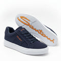 Men's Santori navy blue suede sneakers orange branding — Taptan Shop Kenya