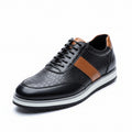 Luxury Textured Leather Dress Sneakers – Modern Smart Casual Office & Stylish Comfort Shoes