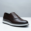 🔥 Textured Leather Dress Sneakers – Modern Smart Casual Office & Everyday Comfort Shoes