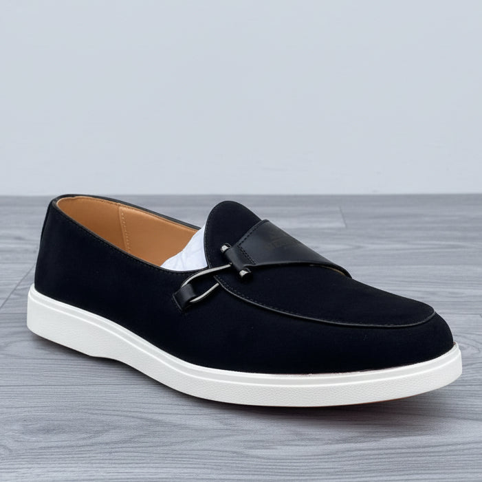 Luxury Horsebit Slip-On Loafers – Smart Casual Leather Comfort Shoes for Men