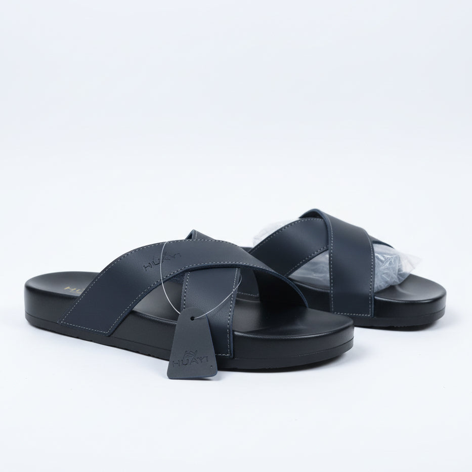 Men’s Premium Cross Strap Slides – Lightweight Everyday Comfort Sandals