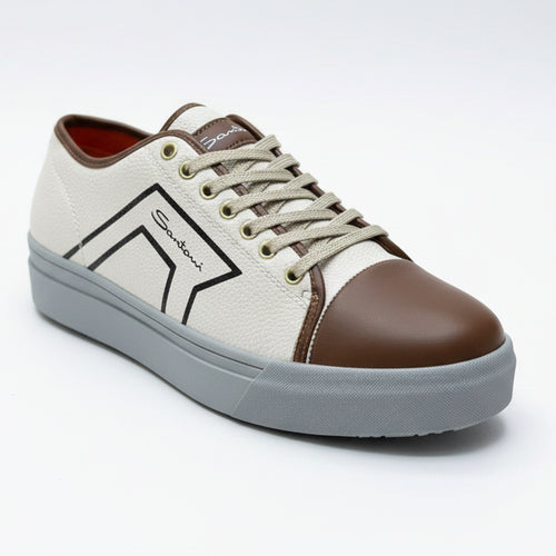 Luxury Contrast Toe Sneakers – Premium Casual Lace-Up Shoes