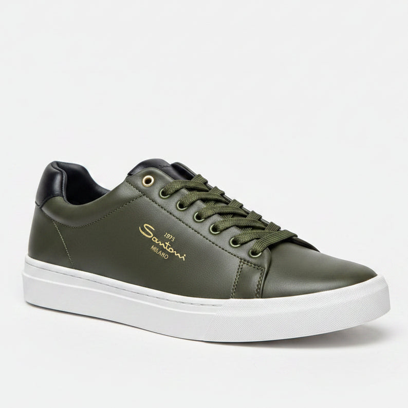Santoni Milano Premium Casual Sneakers – Luxury Comfort Lace-Up Shoes for Men