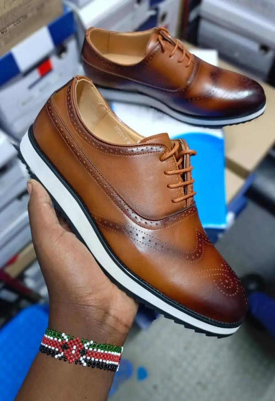 Classic Wingtip Derby Dress Shoes – Premium Formal Business Oxford Footwear_RM_Timber_015