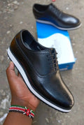 Men's Leather Brogue Oxford Sneakers | Smart Casual Dress Shoes | RM | Sizes 40–45