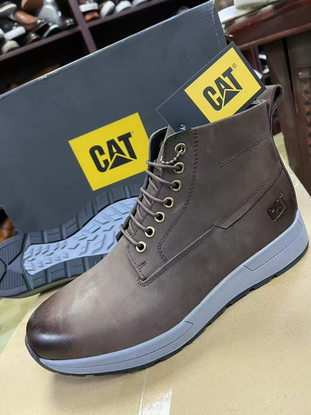 Men's Caterpillar CAT Nubuck Leather Ankle Boots | Lace-Up Casual Boots | GG | Sizes 40–45