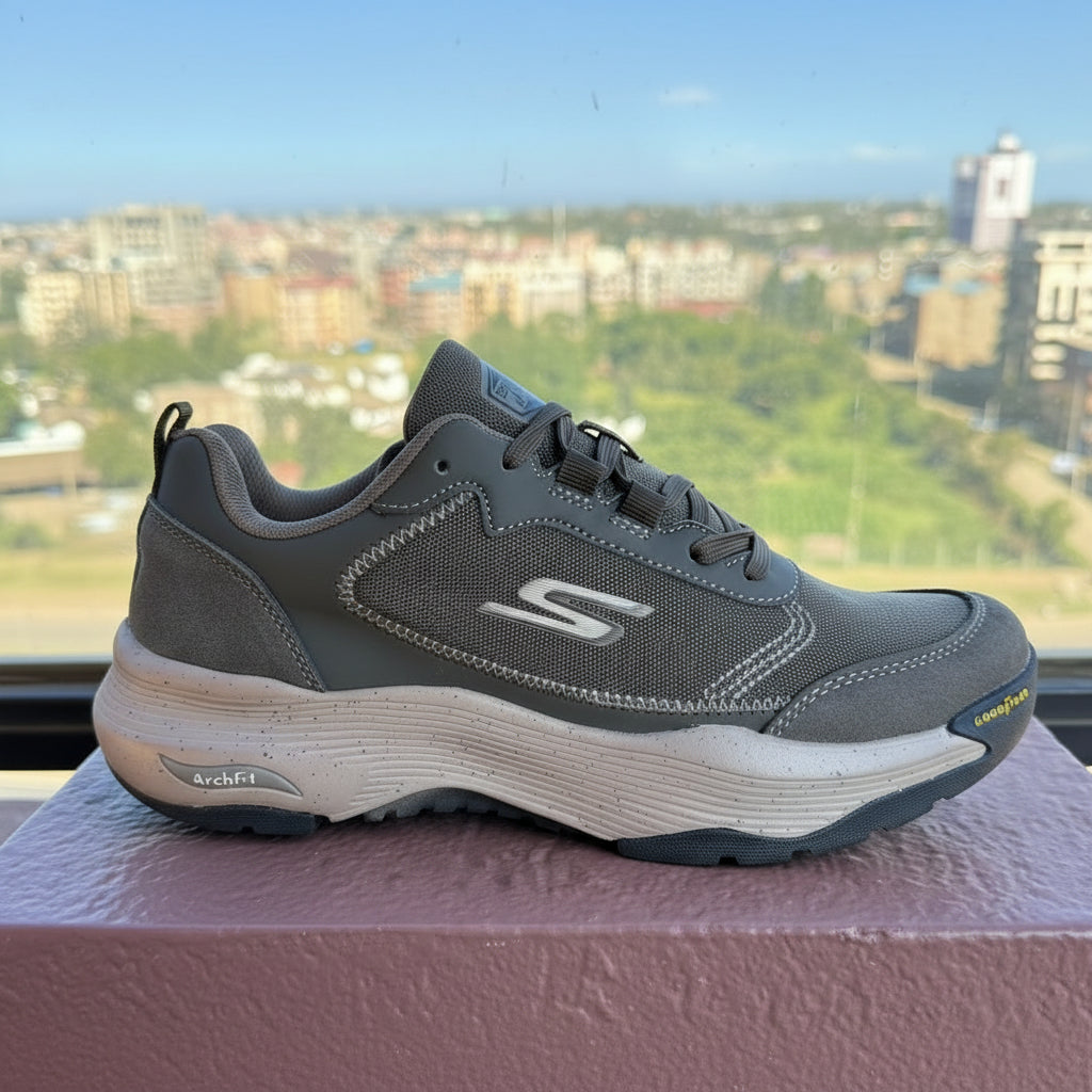 Men’s Arch Support Walking Sneakers – Cushioned Comfort Lifestyle Running Shoes