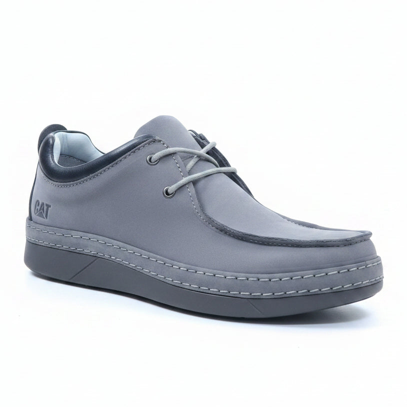 CAT Moc-Toe Casual Shoes | Men's Lace-Up Leather-Style Shoes | Smart Casual Everyday Footwear | CLK | Sizes 39-46
