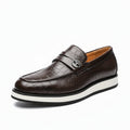 Luxury Textured Leather Loafers – Elegant Slip-On Formal & Smart Casual Shoes