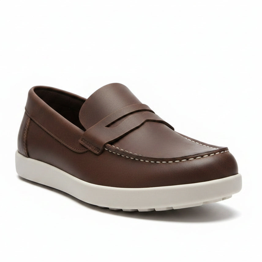 Men's Casual Penny Loafers | Slip-On Moc-Toe Shoes | Lightweight Everyday Shoes | CLK | Sizes 39-46