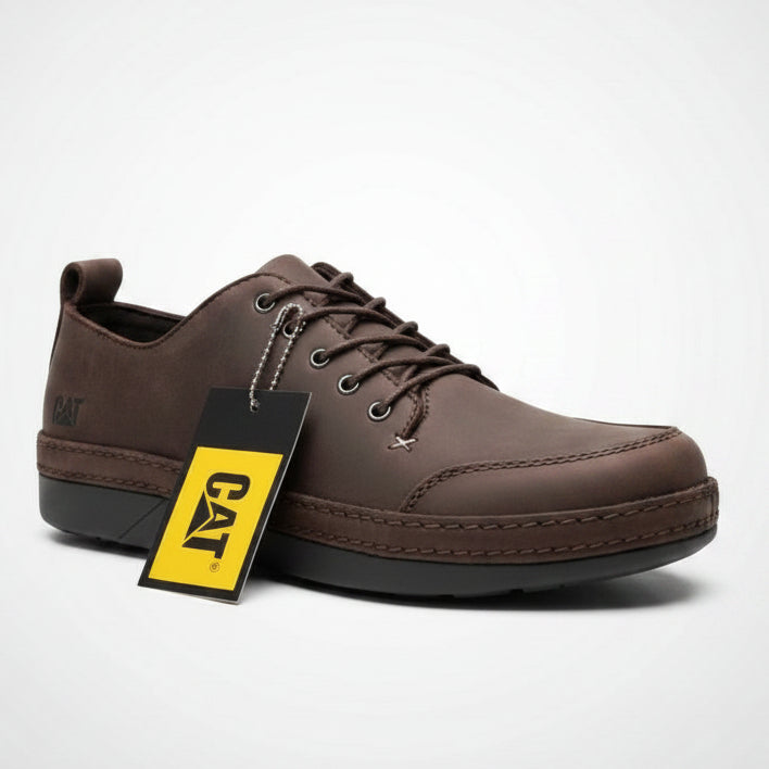 CAT Men's Moc-Toe Lace-Up Shoes | Casual Leather-Style Shoes | CLK | Sizes 39-46